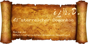 Österreicher Domonkos névjegykártya