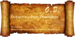 Österreicher Domonkos névjegykártya